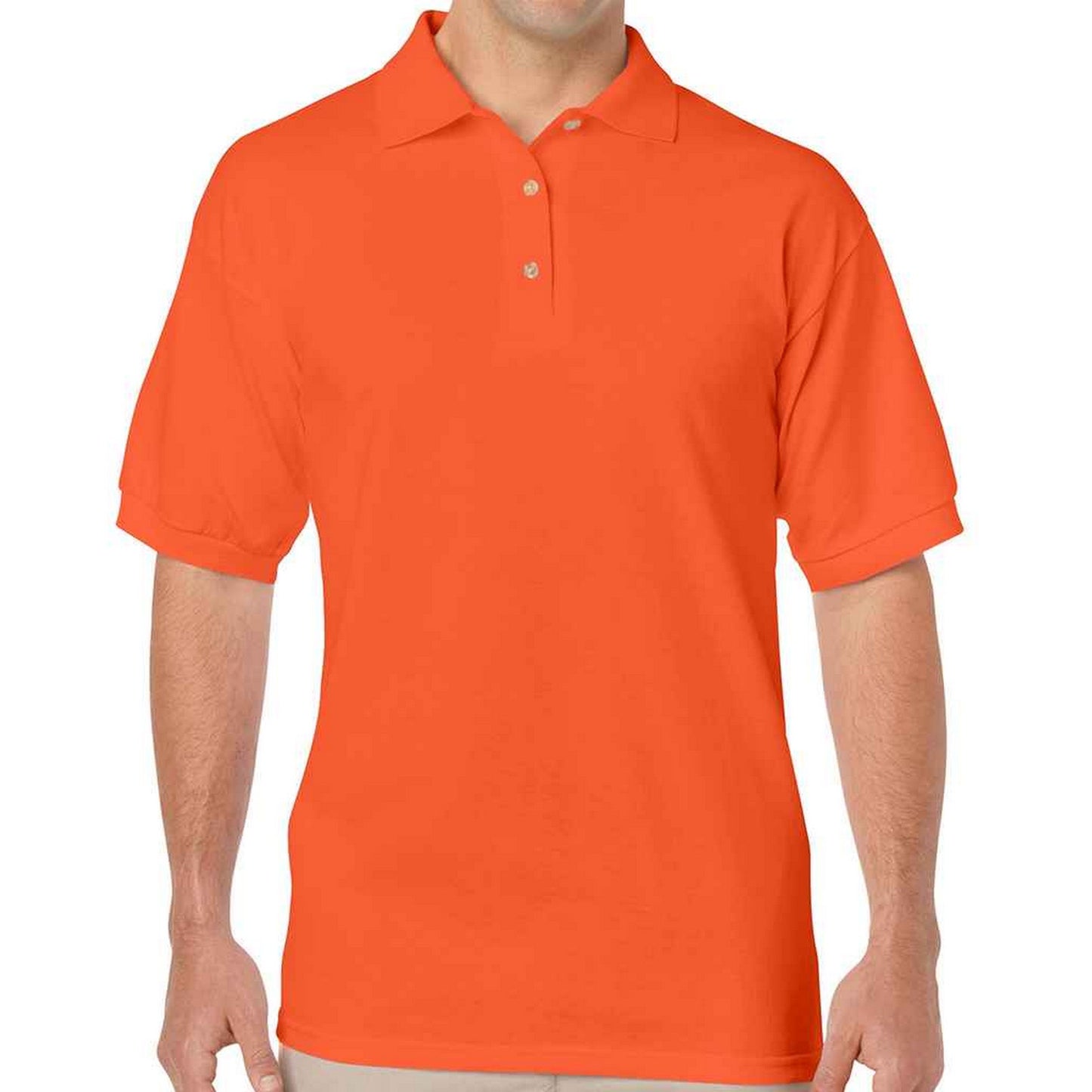 Orange - Front - Gildan Mens DryBlend Polo Shirt