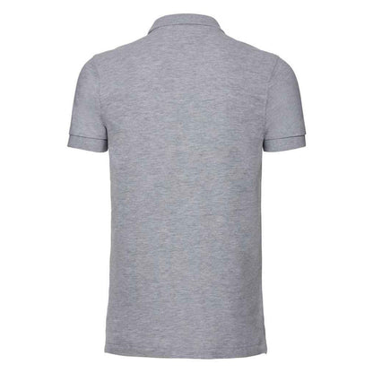 Light Oxford - Back - Russell Mens Pique Stretch Polo Shirt