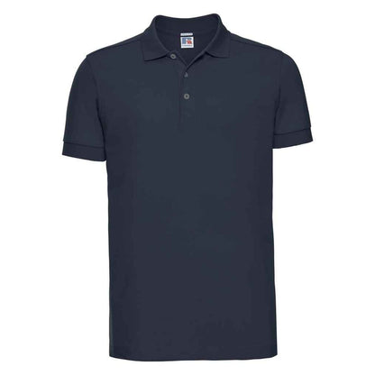 French Navy - Front - Russell Mens Pique Stretch Polo Shirt
