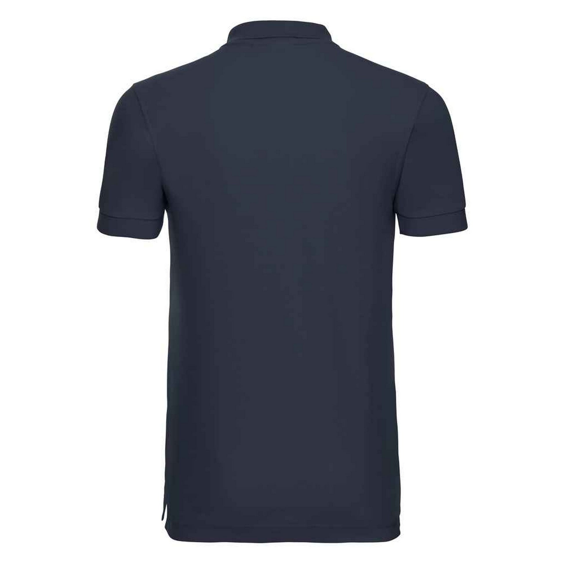 French Navy - Back - Russell Mens Pique Stretch Polo Shirt