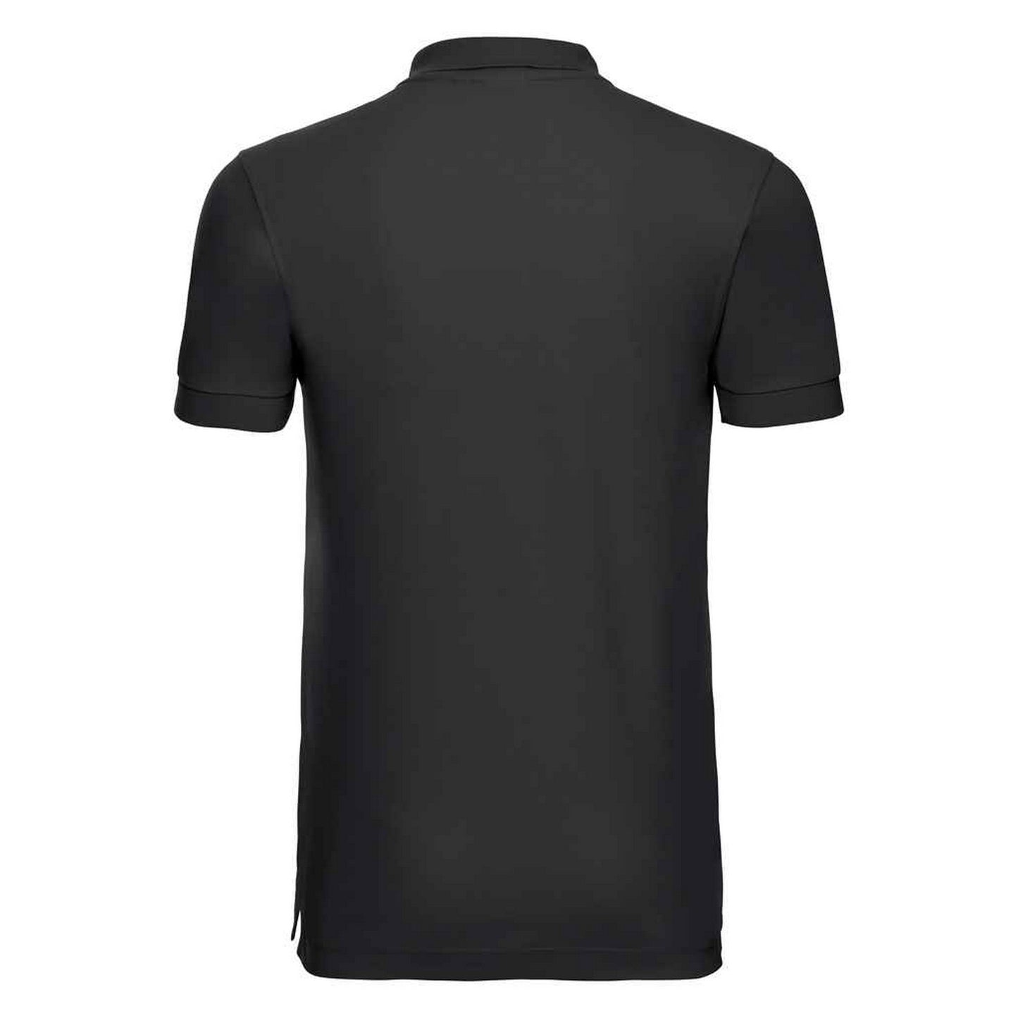 Black - Back - Russell Mens Pique Stretch Polo Shirt