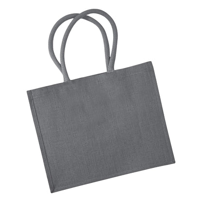 Graphite - Back - Westford Mill Classic Jute Shopper Bag