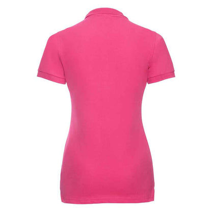 Fuchsia - Back - Russell Womens-Ladies Pique Stretch Polo Shirt