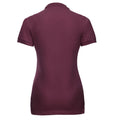 Burgundy - Back - Russell Womens-Ladies Pique Stretch Polo Shirt
