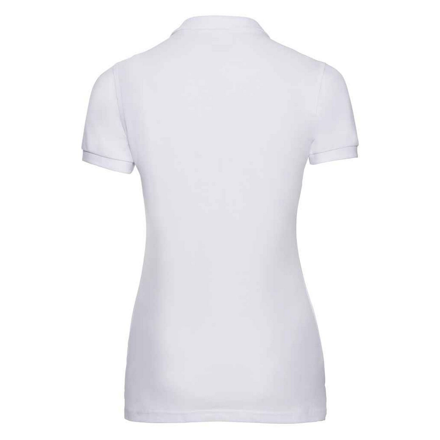 White - Back - Russell Womens-Ladies Pique Stretch Polo Shirt