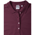 Burgundy - Lifestyle - Russell Womens-Ladies Pique Stretch Polo Shirt