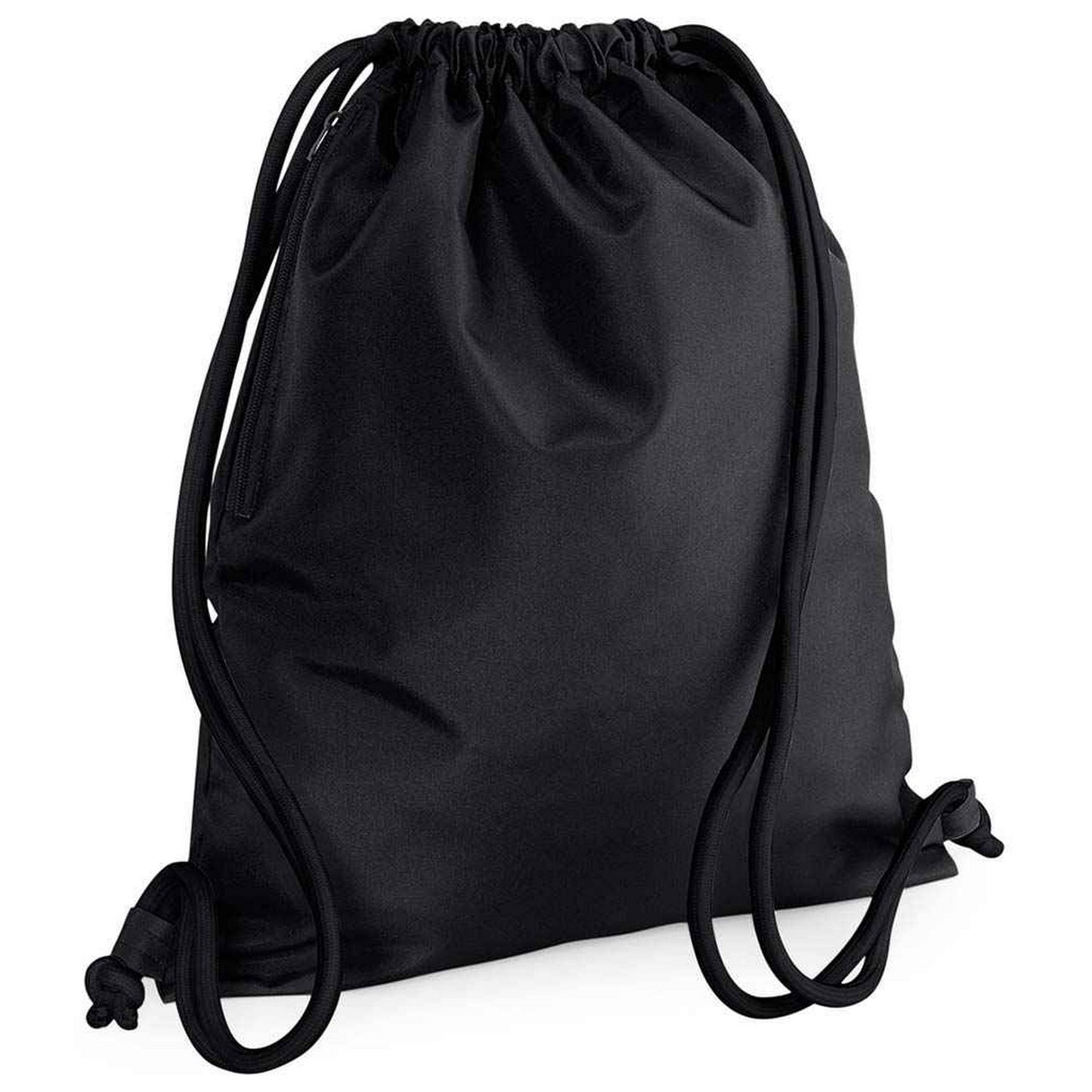 Black - Front - Bagbase Icon Drawstring Bag