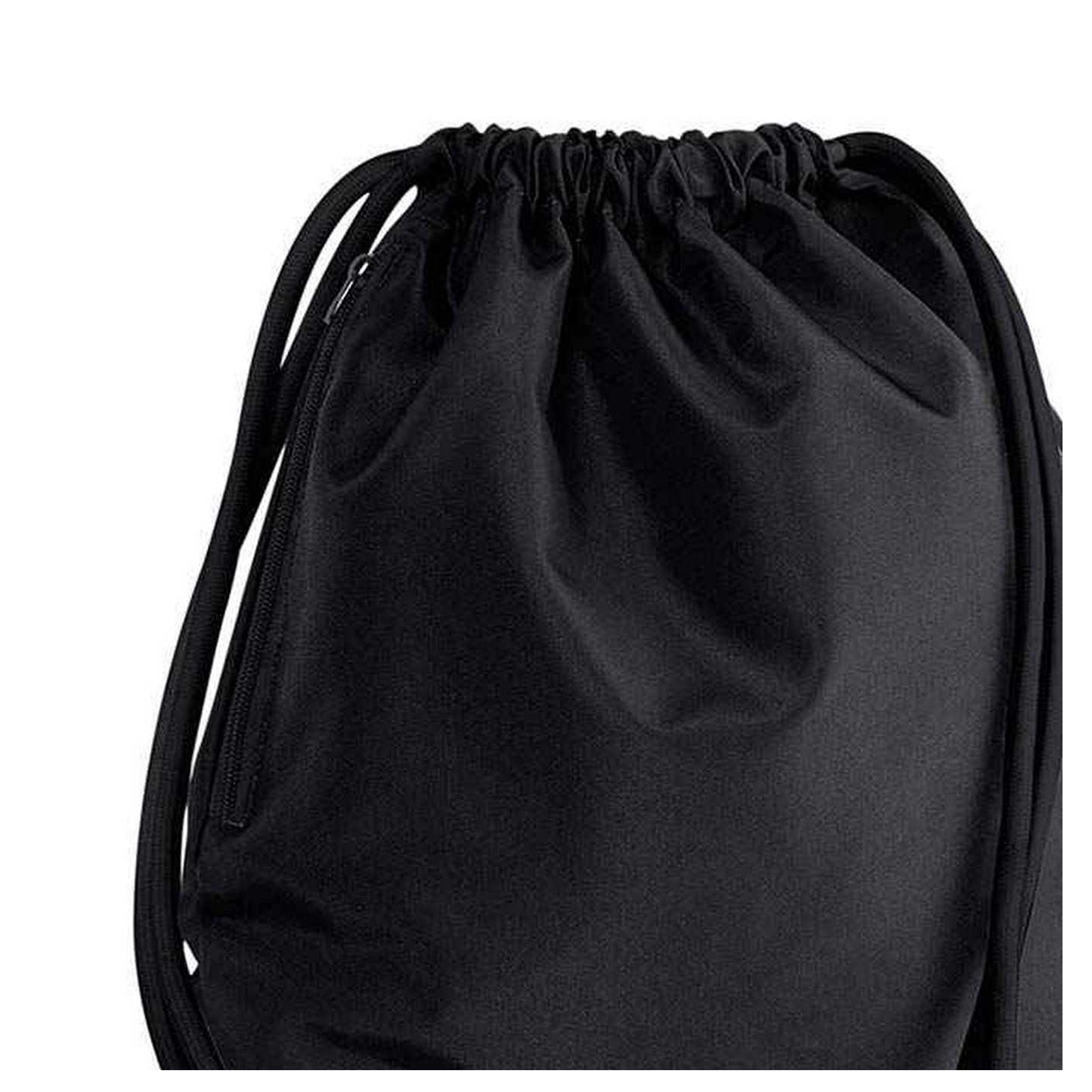 Black - Back - Bagbase Icon Drawstring Bag