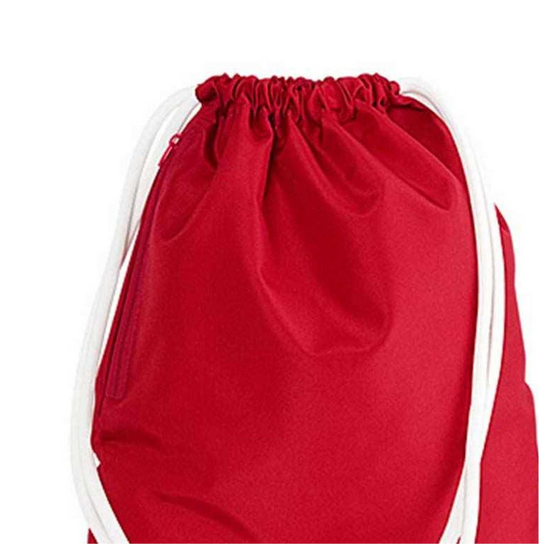 Classic Red - Back - Bagbase Icon Drawstring Bag