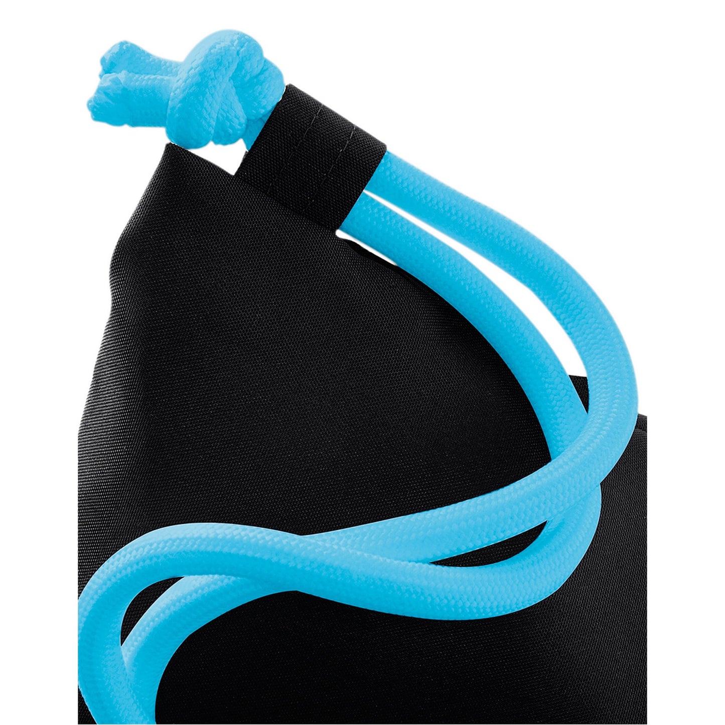Black-Surf Blue - Back - Bagbase Icon Drawstring Bag