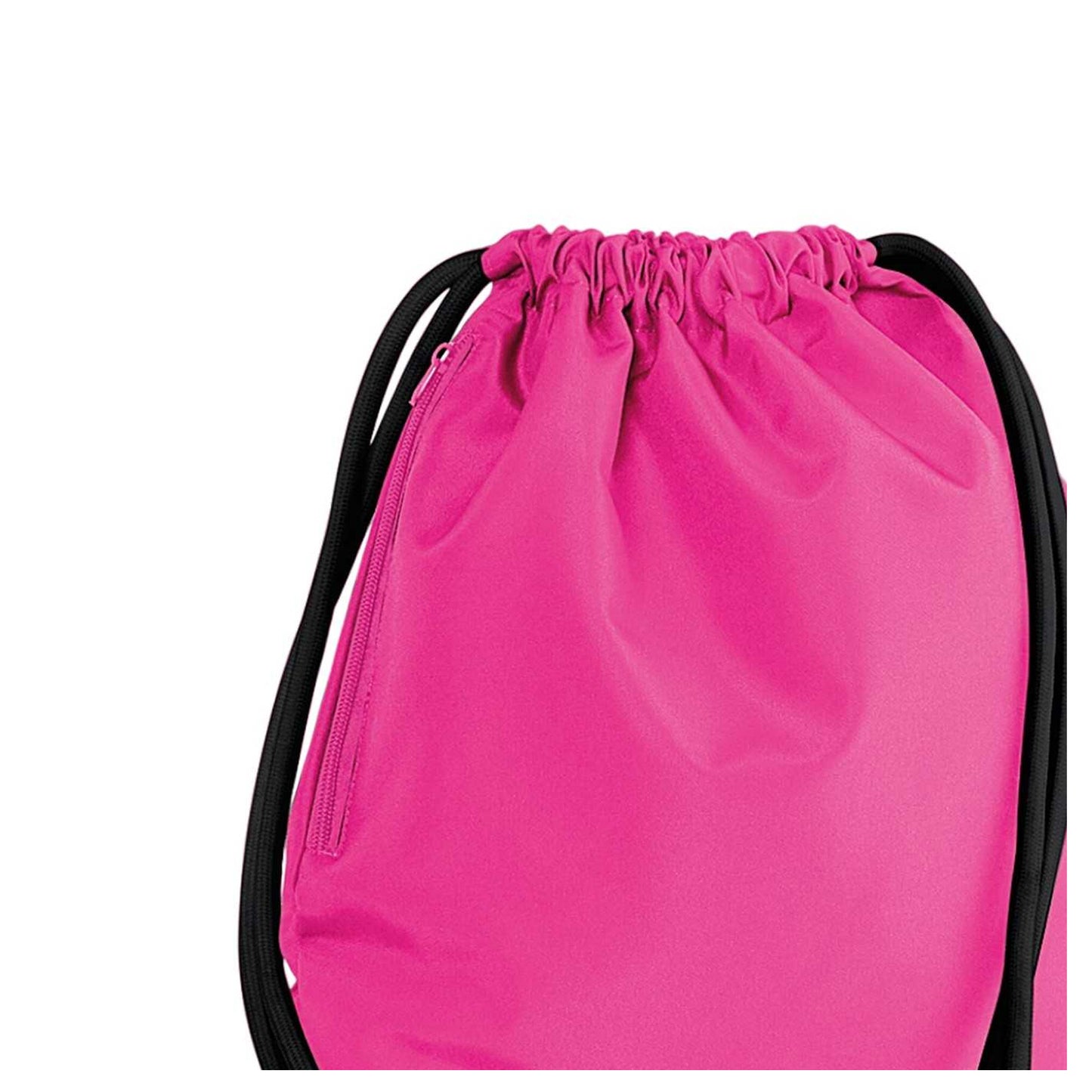 Fuchsia-Black - Back - Bagbase Icon Drawstring Bag