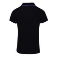 Black-Purple - Back - Premier Womens-Ladies Coolchecker Contrast Pique Polo Shirt