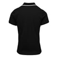 Black-White - Side - Premier Womens-Ladies Coolchecker Contrast Pique Polo Shirt