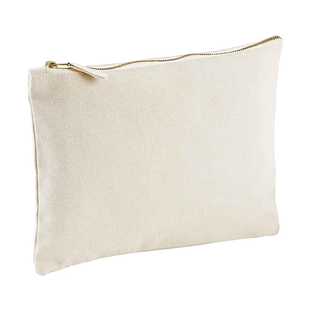 Natural - Front - Westford Mill Canvas Accessory Bag