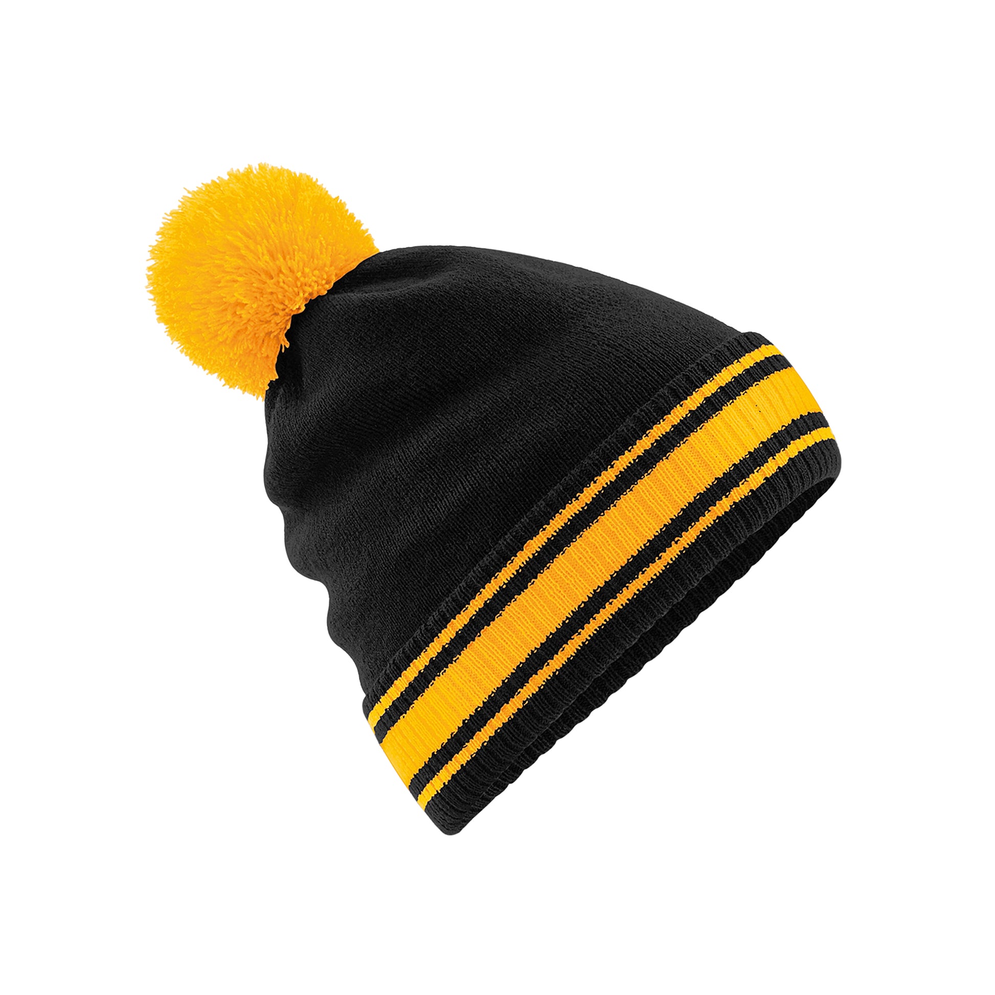 Black-Gold - Back - Beechfield Stadium Beanie