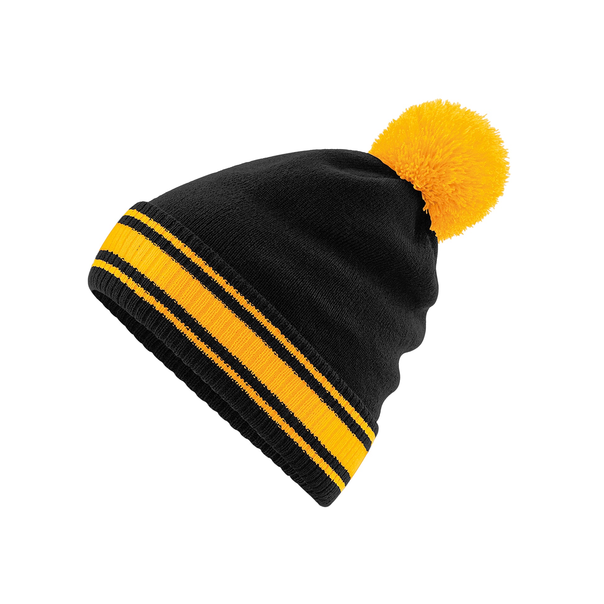 Black-Gold - Side - Beechfield Stadium Beanie