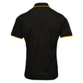 Black-Sunflower - Back - Premier Mens Coolchecker Contrast Pique Polo Shirt