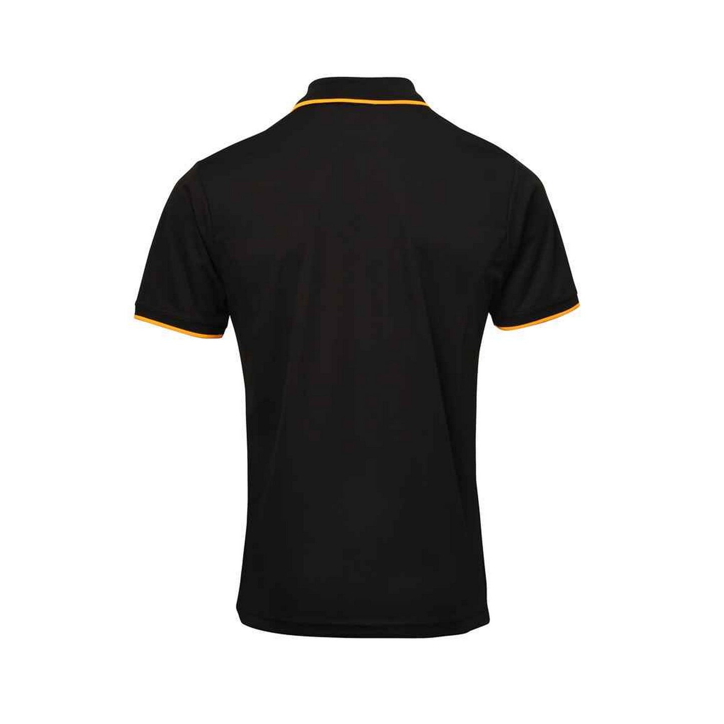 Black-Sunflower - Pack Shot - Premier Mens Coolchecker Contrast Pique Polo Shirt