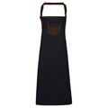 Indigo Denim-Brown Denim - Front - Premier Division Bibbed Apron