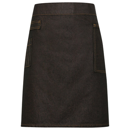 Black-Tan Denim - Front - Premier Division Waist Apron