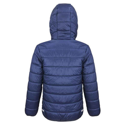 Navy-Lime Green - Back - Result Core Childrens-Kids Soft Padded Jacket