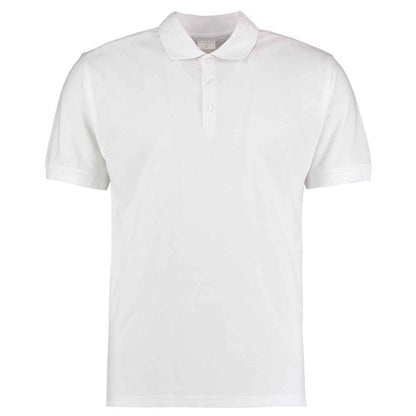 White - Front - Kustom Kit Unisex Adult Klassic Pique Slim Polo Shirt