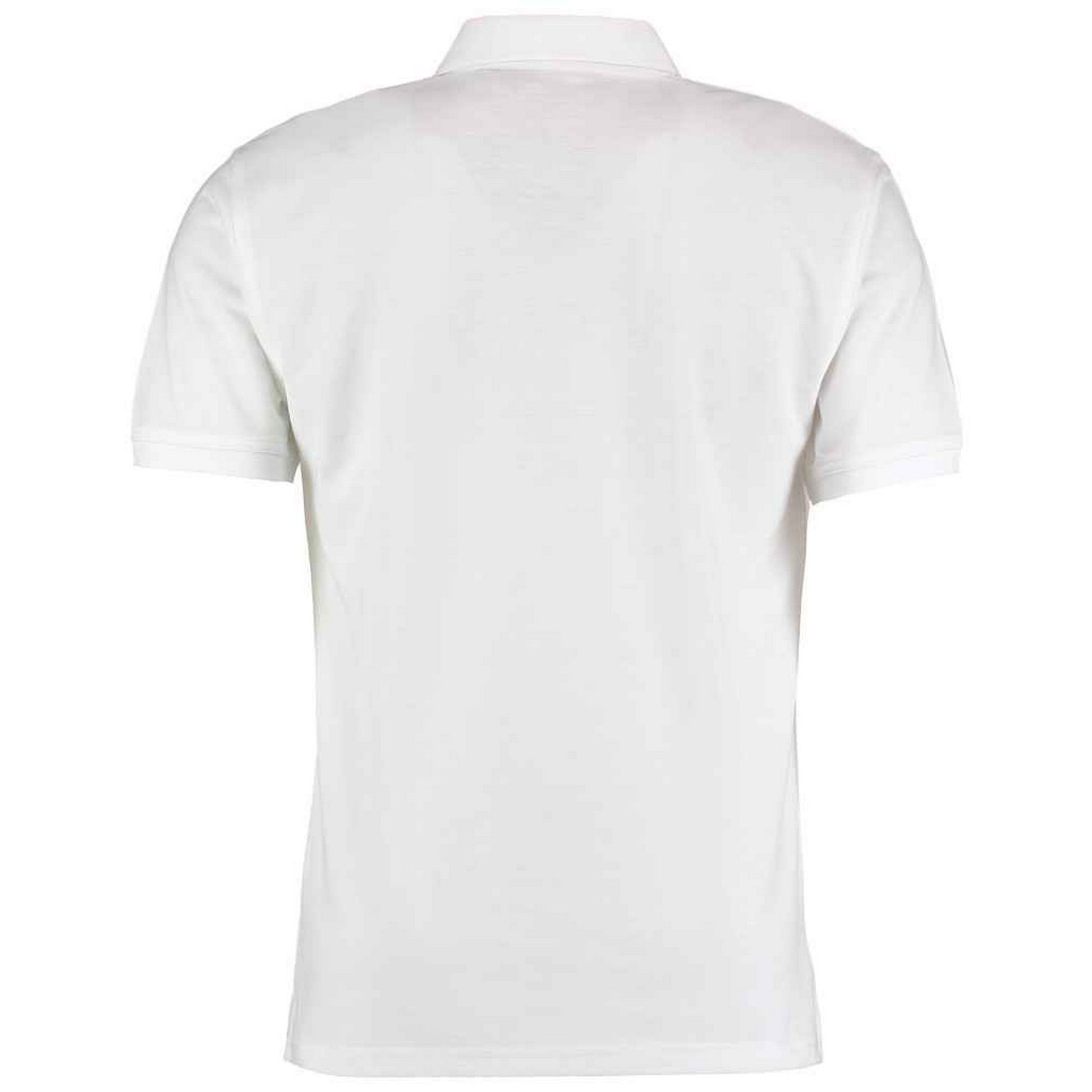White - Back - Kustom Kit Unisex Adult Klassic Pique Slim Polo Shirt