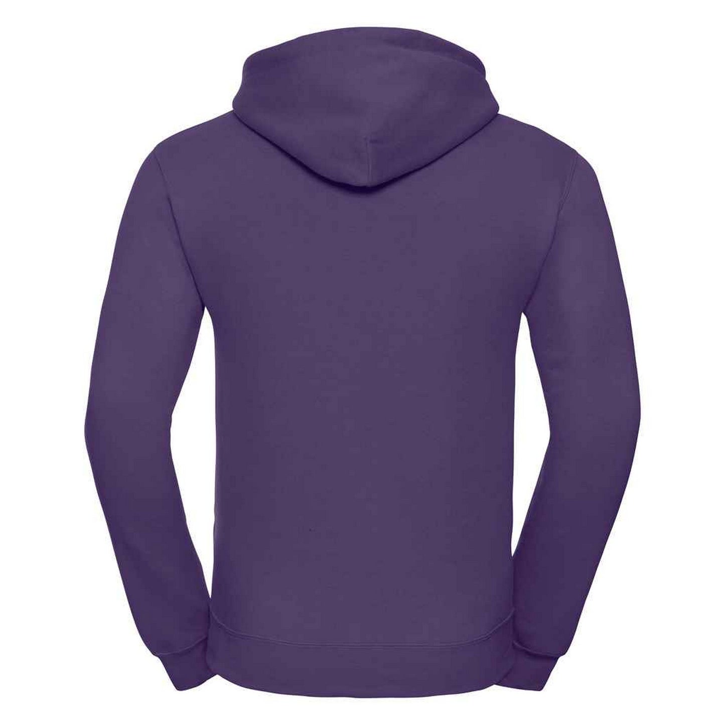 Purple - Back - Russell Mens Plain Hoodie