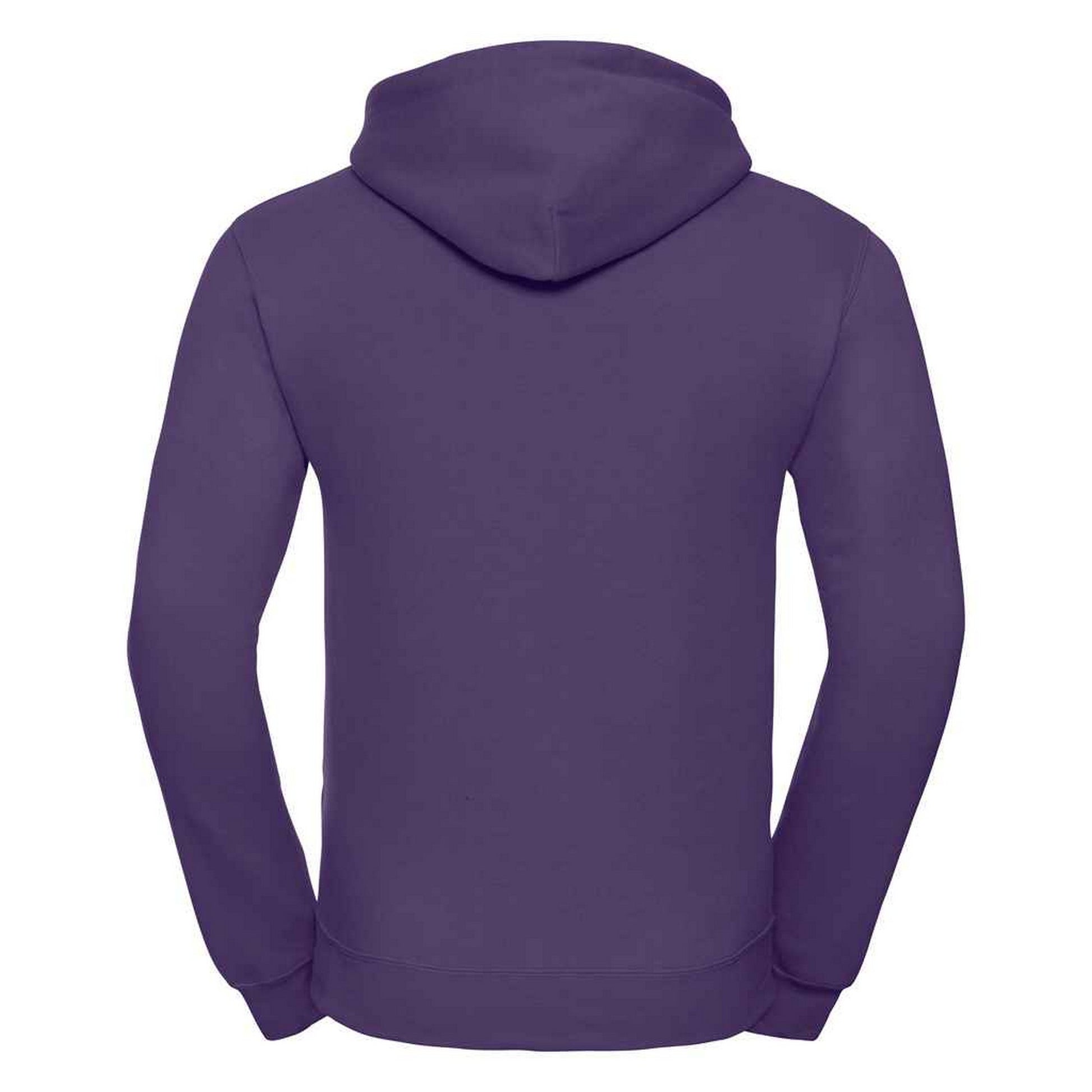 Purple - Back - Russell Mens Plain Hoodie