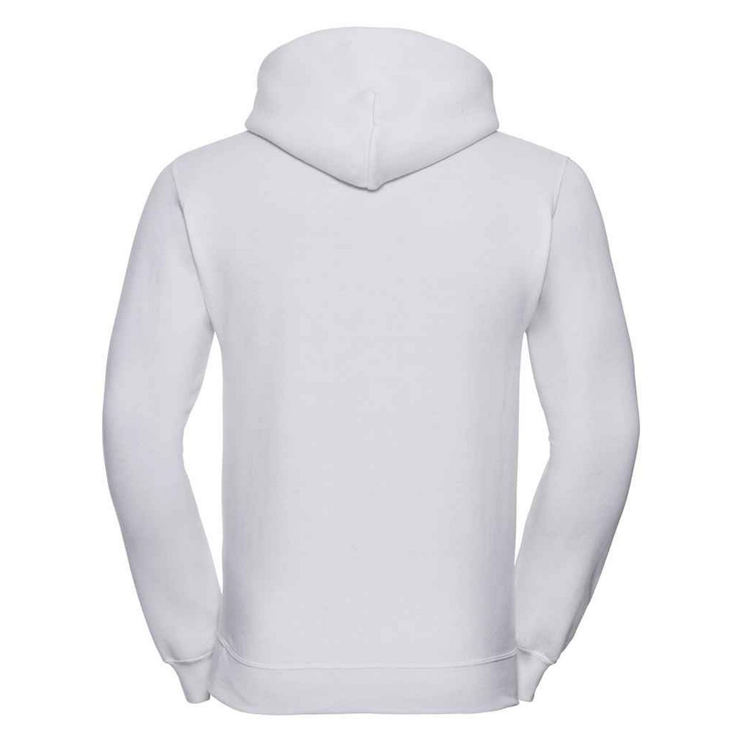 White - Back - Russell Mens Plain Hoodie