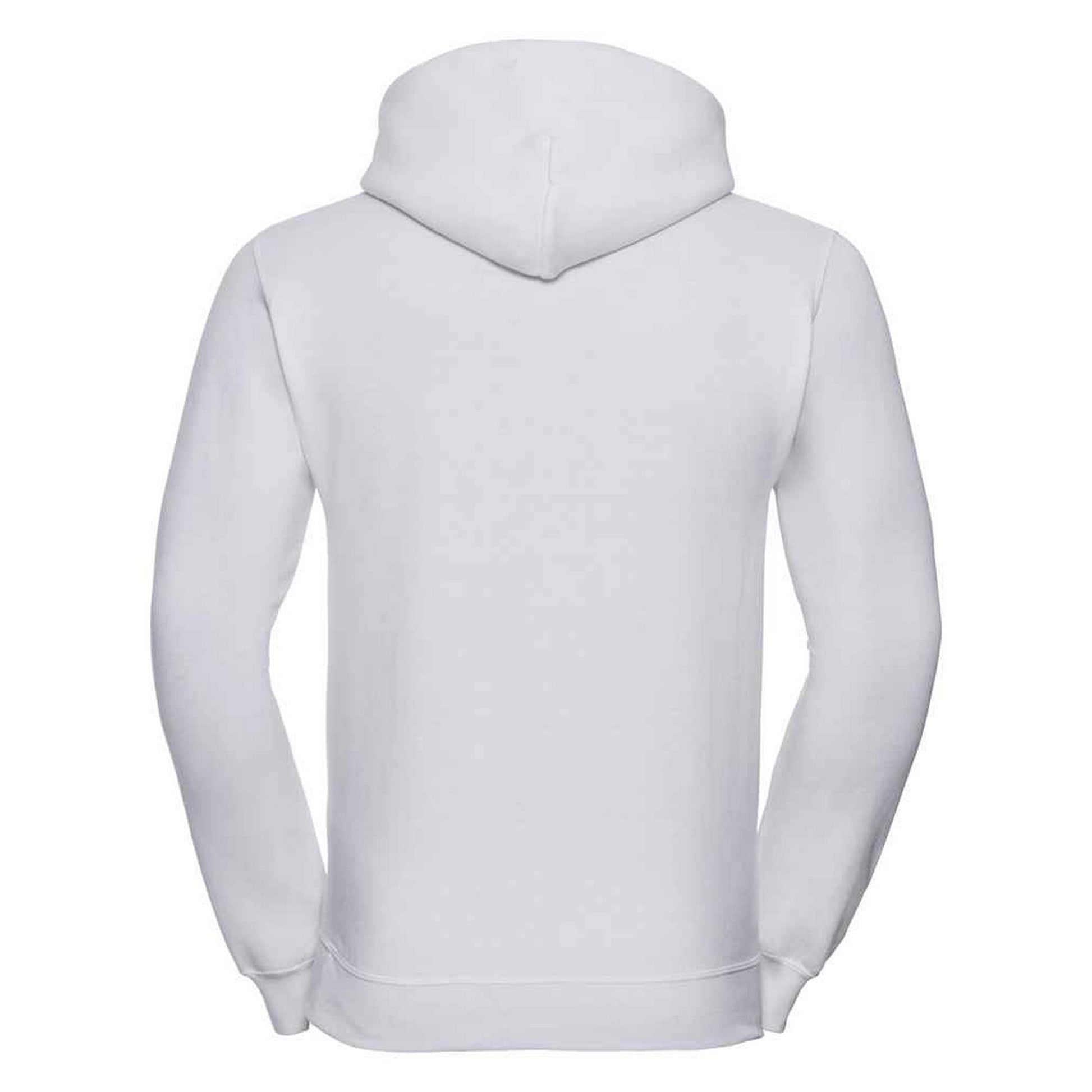 White - Back - Russell Mens Plain Hoodie