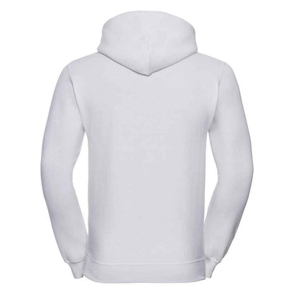 White - Back - Russell Mens Plain Hoodie