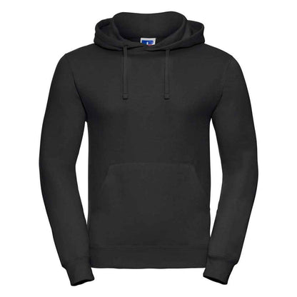Black - Front - Russell Mens Plain Hoodie