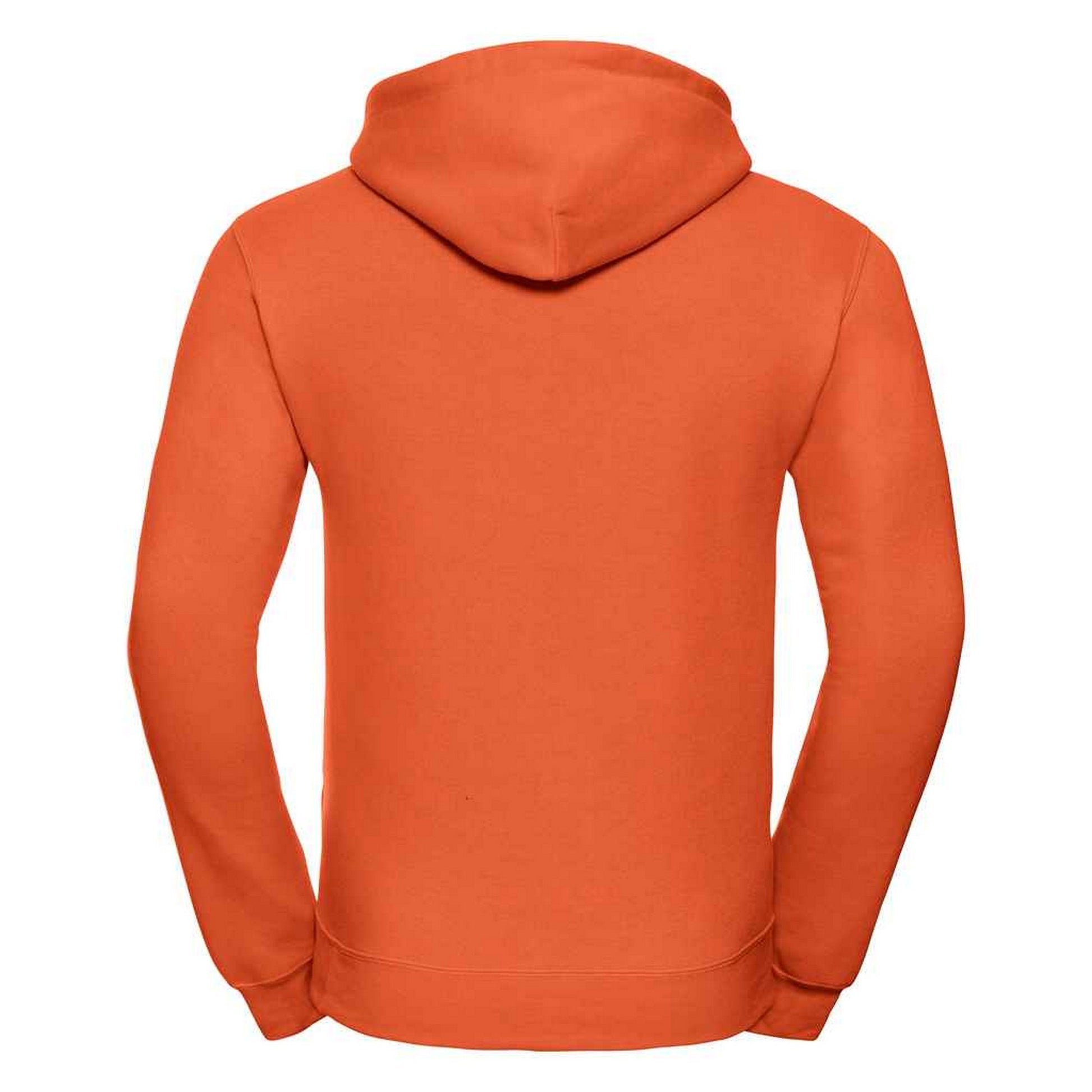 Orange - Back - Russell Mens Plain Hoodie