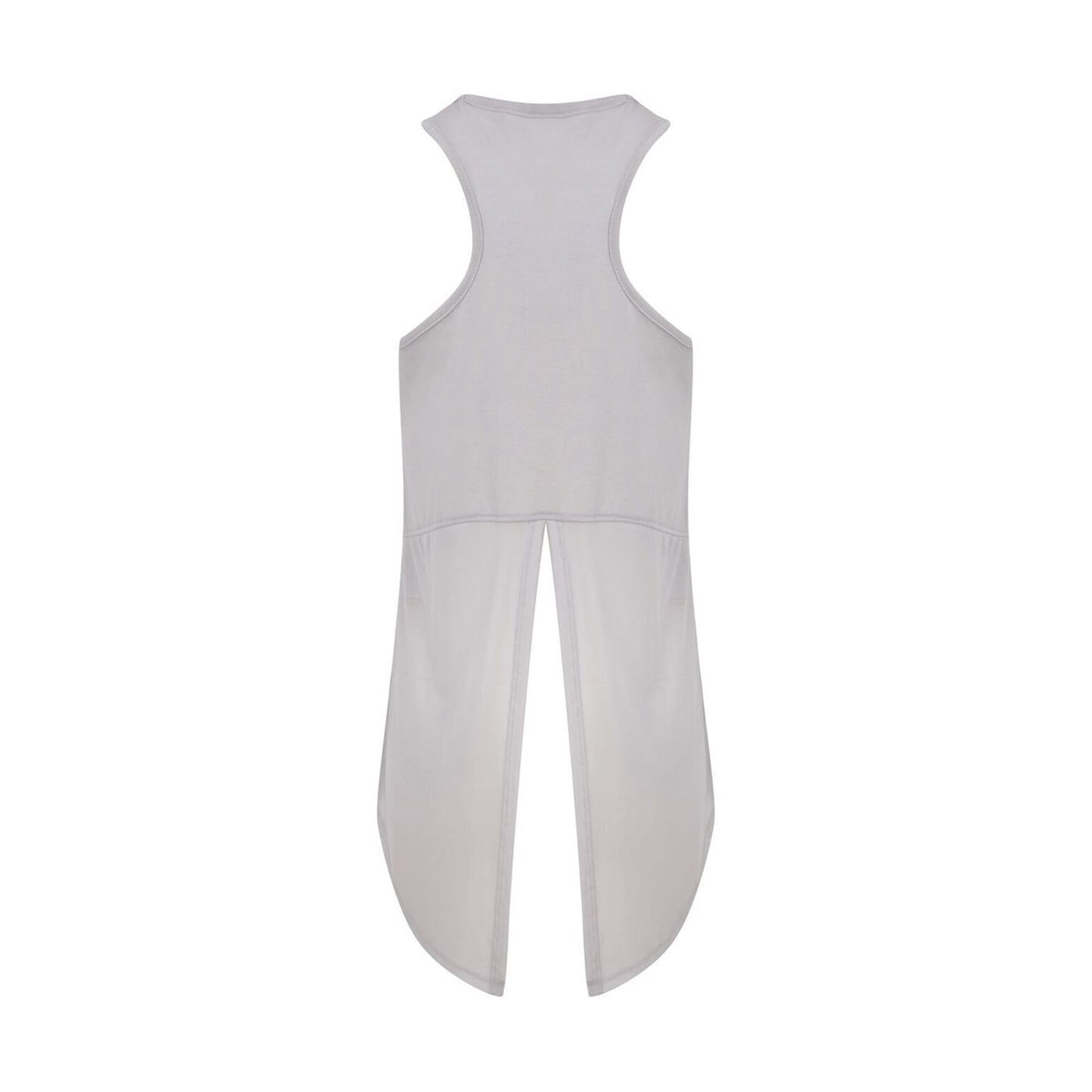 Light Grey - Back - Tombo Womens-Ladies Open Back Vest Top
