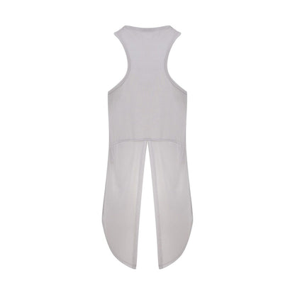 Light Grey - Back - Tombo Womens-Ladies Open Back Vest Top