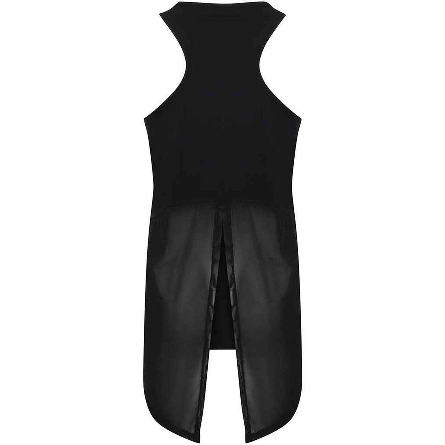 Black - Back - Tombo Womens-Ladies Open Back Vest Top
