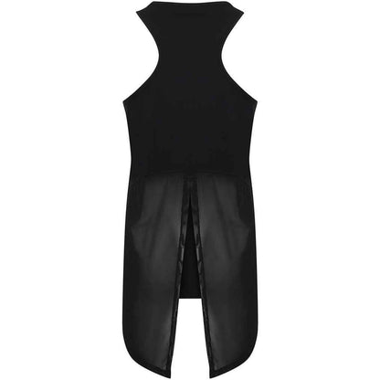 Black - Back - Tombo Womens-Ladies Open Back Vest Top