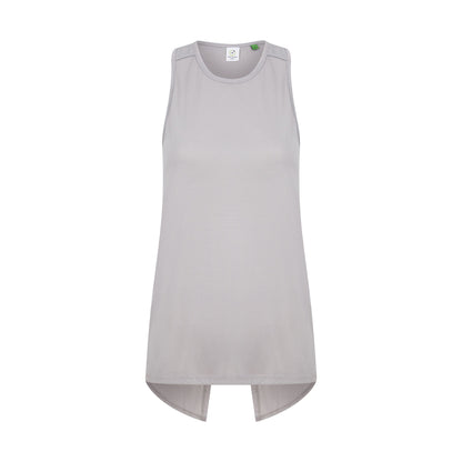 Light Grey - Front - Tombo Womens-Ladies Open Back Vest Top
