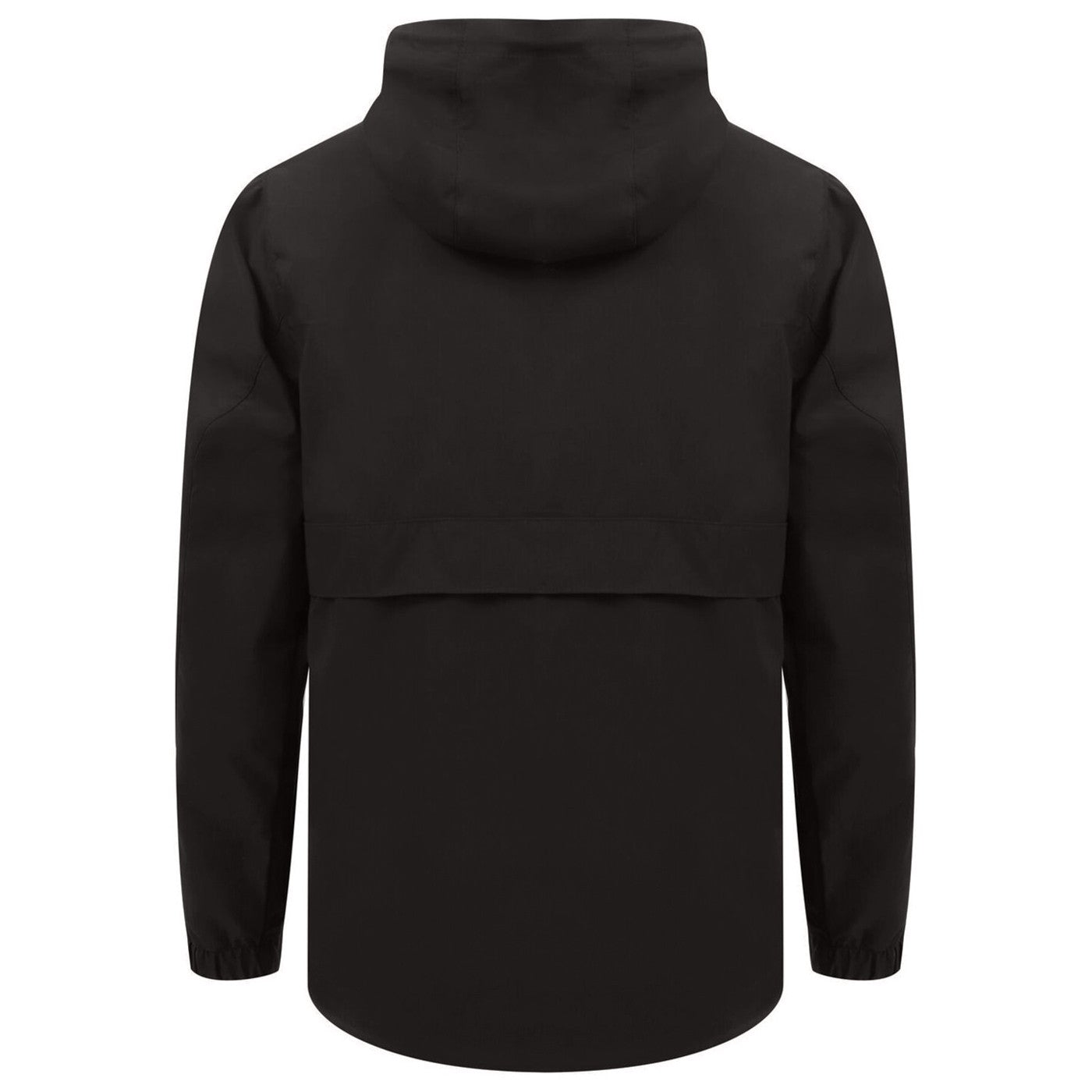 Black - Back - Front Row Unisex Adult Pull Over Half Zip Jacket
