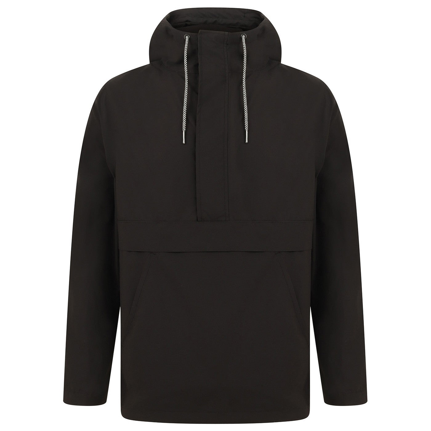 Black - Front - Front Row Unisex Adult Pull Over Half Zip Jacket
