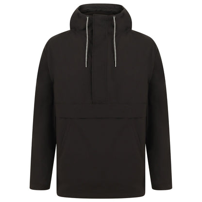 Black - Front - Front Row Unisex Adult Pull Over Half Zip Jacket