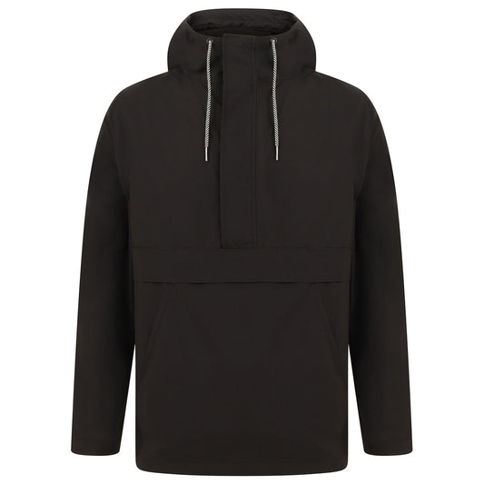 Black - Front - Front Row Unisex Adult Pull Over Half Zip Jacket