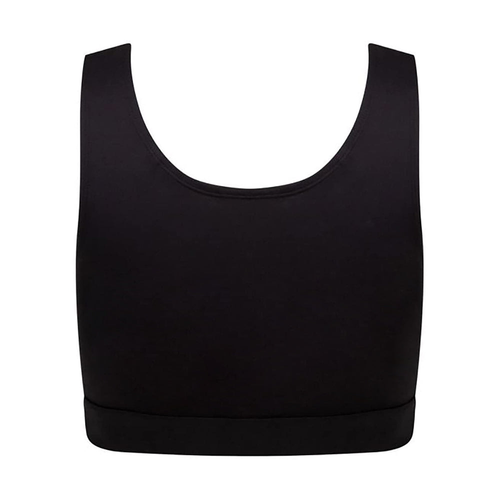 Black-Black - Back - SF Womens-Ladies Fashion Crop Top