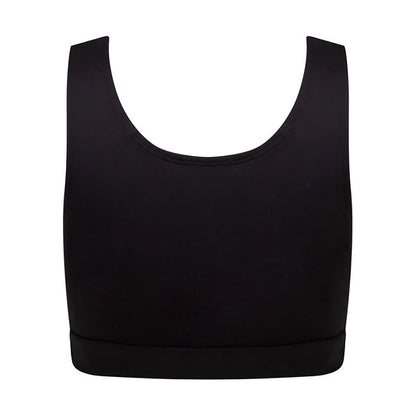 Black-Black - Back - SF Womens-Ladies Fashion Crop Top