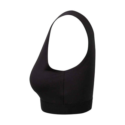 Black-Black - Side - SF Womens-Ladies Fashion Crop Top