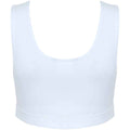 White-White - Back - SF Womens-Ladies Fashion Crop Top