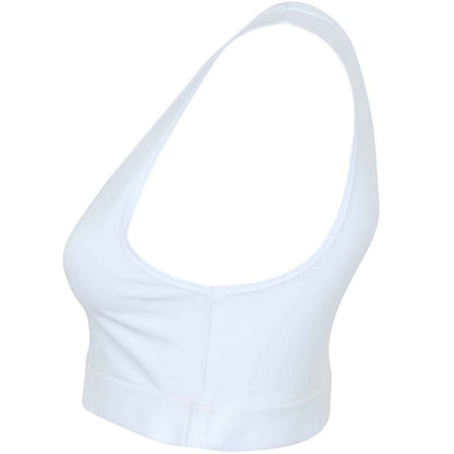 White-White - Side - SF Womens-Ladies Fashion Crop Top
