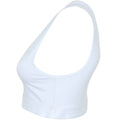 White-White - Side - SF Womens-Ladies Fashion Crop Top