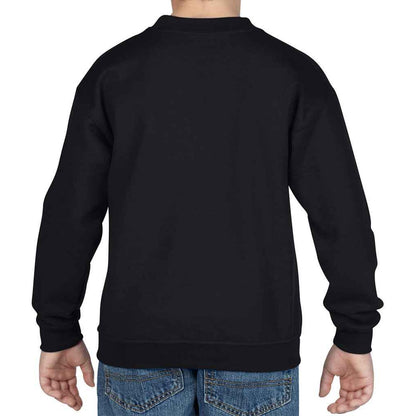 Black - Back - Gildan Childrens-Kids Heavy Blend Drop Shoulder Sweatshirt